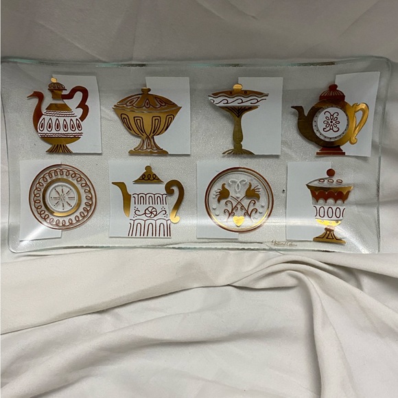 Inland Glass midcentury creamer, sugar, tray - Excellent condition - Picture 6 of 7